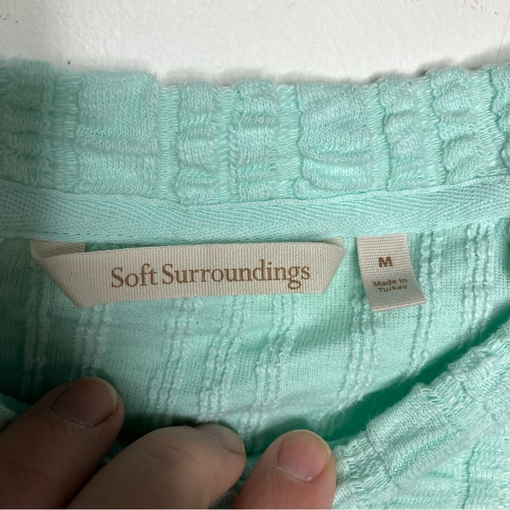 Soft surroundings seaside inspired‎ Goldie tunic in top fair aqua size medium - Picture 5 of 8